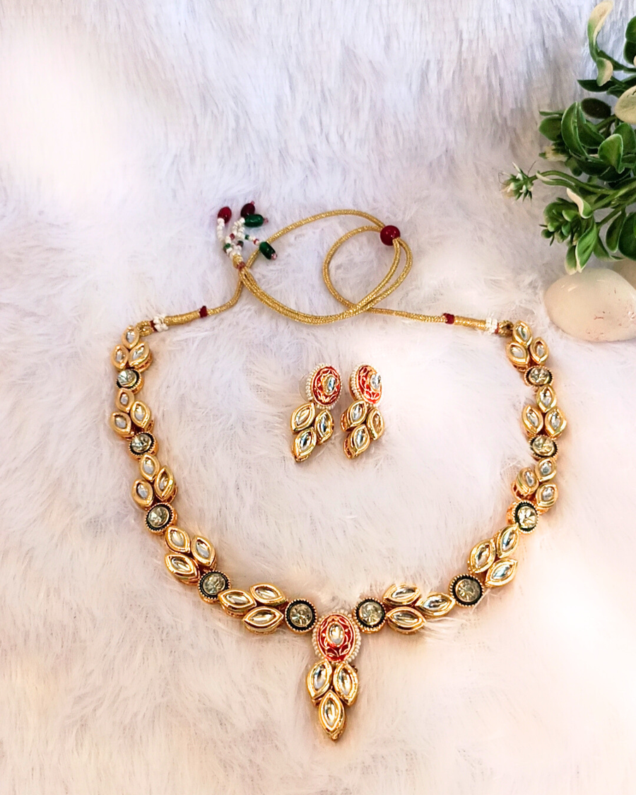 White Kundan Necklace