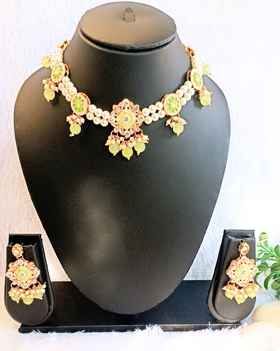 Light Green Kundan Necklace